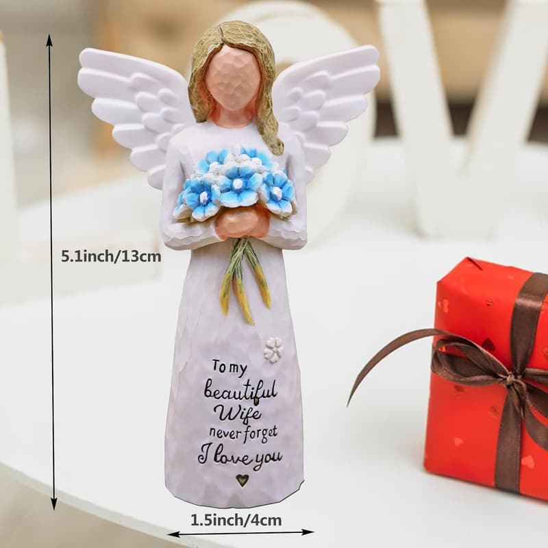 Handmade Blue Resin Figurines - Birthday Gift for Wife