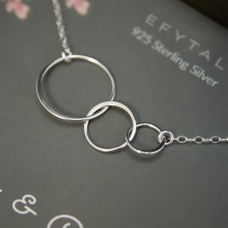 Sterling Silver or 14K Gold Mom Necklace for Mother's Day