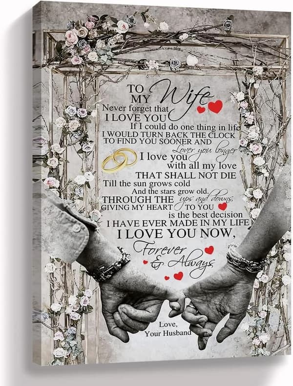 Valentine's Day Wall Art for Wife - 11x14 Inch