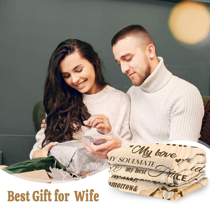 Romantic Birthday Blanket Gift for Wife