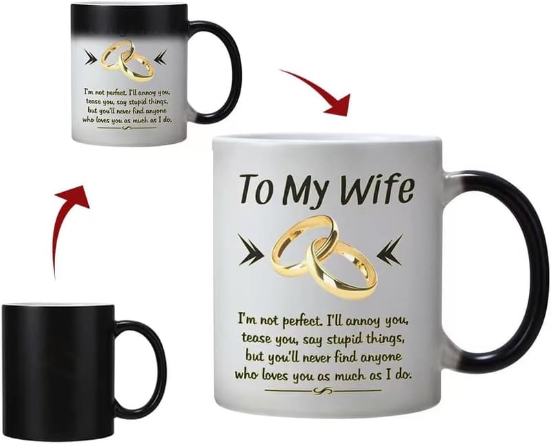 Romantic Coffee Mug Gift for Wife - Wedding Anniversary