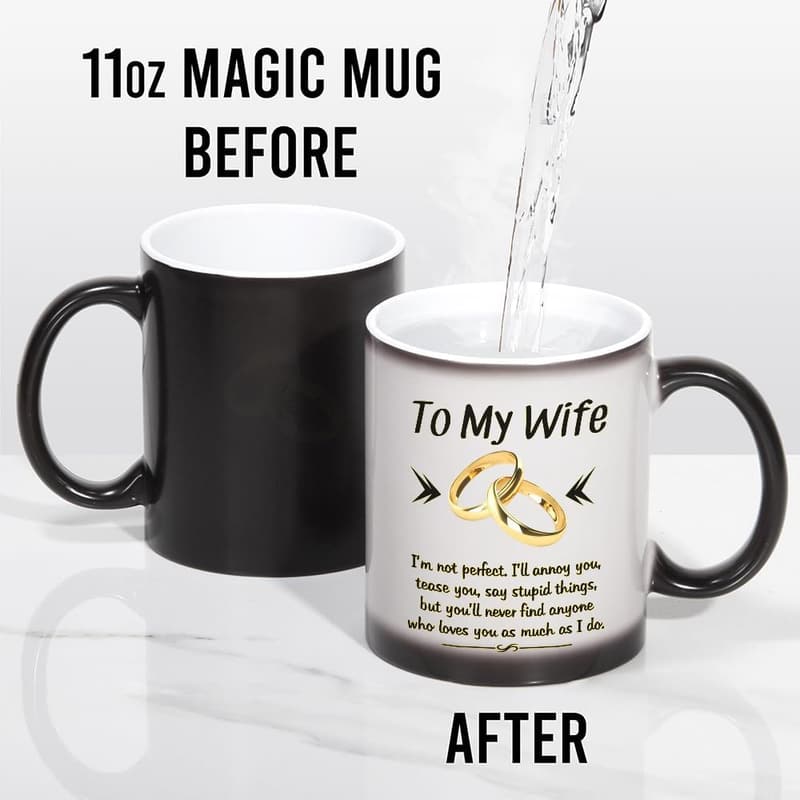Romantic Coffee Mug Gift for Wife - Wedding Anniversary