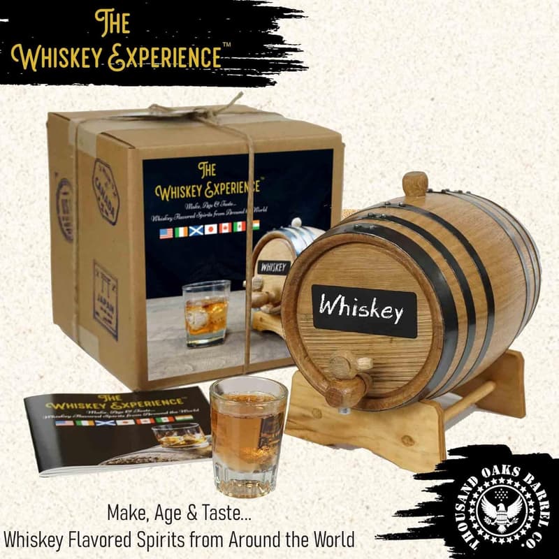 Whiskey Making Kit with 2L Oak Aging Barrel