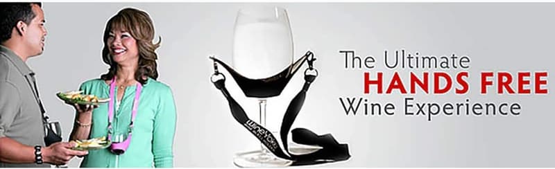 Hands-Free Wine Glass Holder Necklace Set of 3