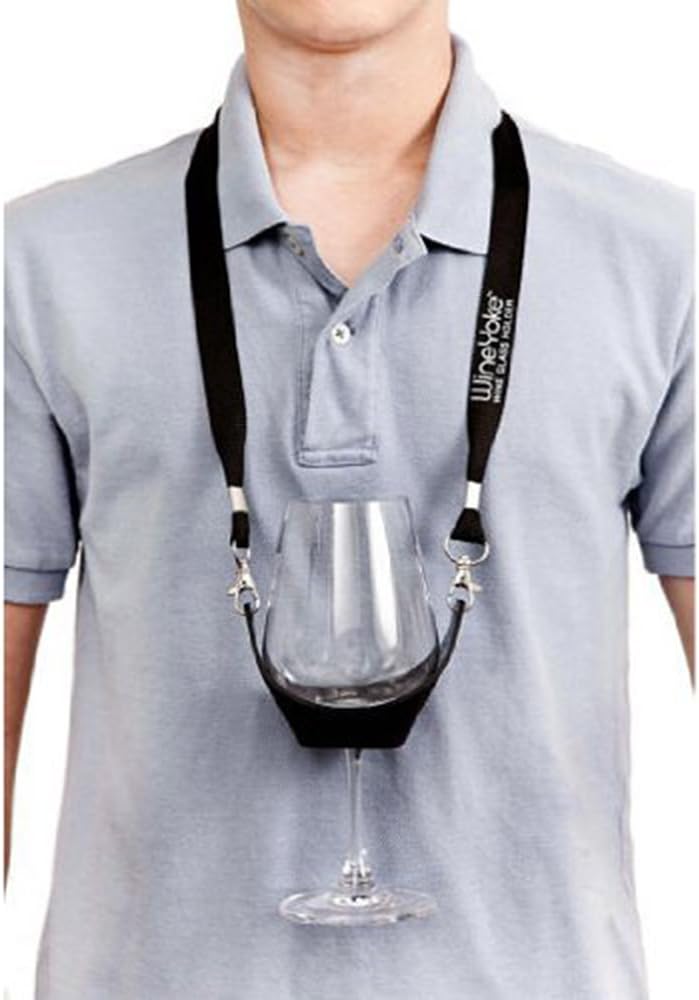 Hands-Free Wine Glass Holder Necklace Set of 3