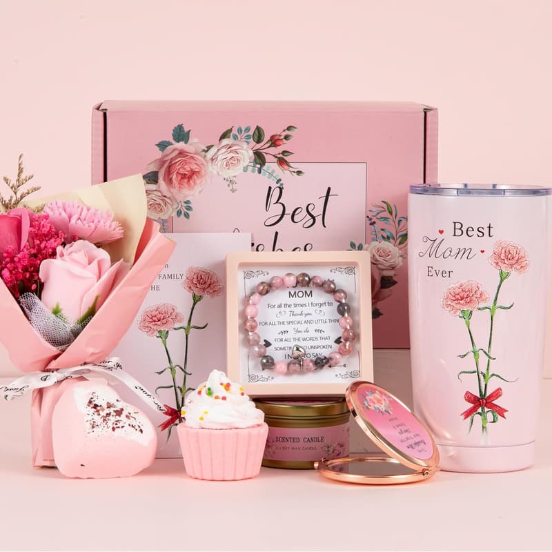Mother's Day Gift - Unique Thank You Pink Present for Mom