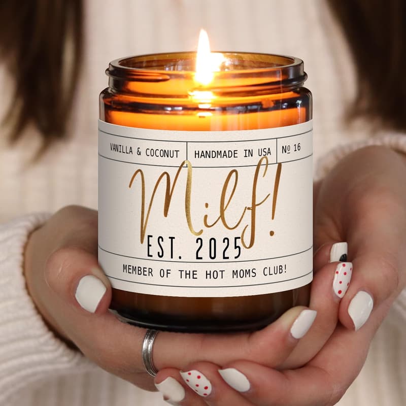 'Est. 2025' Candle with Coconut & Vanilla Oils for New Moms