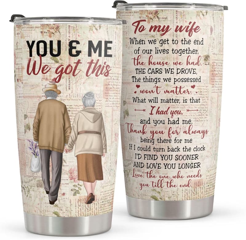 Valentine's Day Stainless Steel Tumbler for Her - 20oz