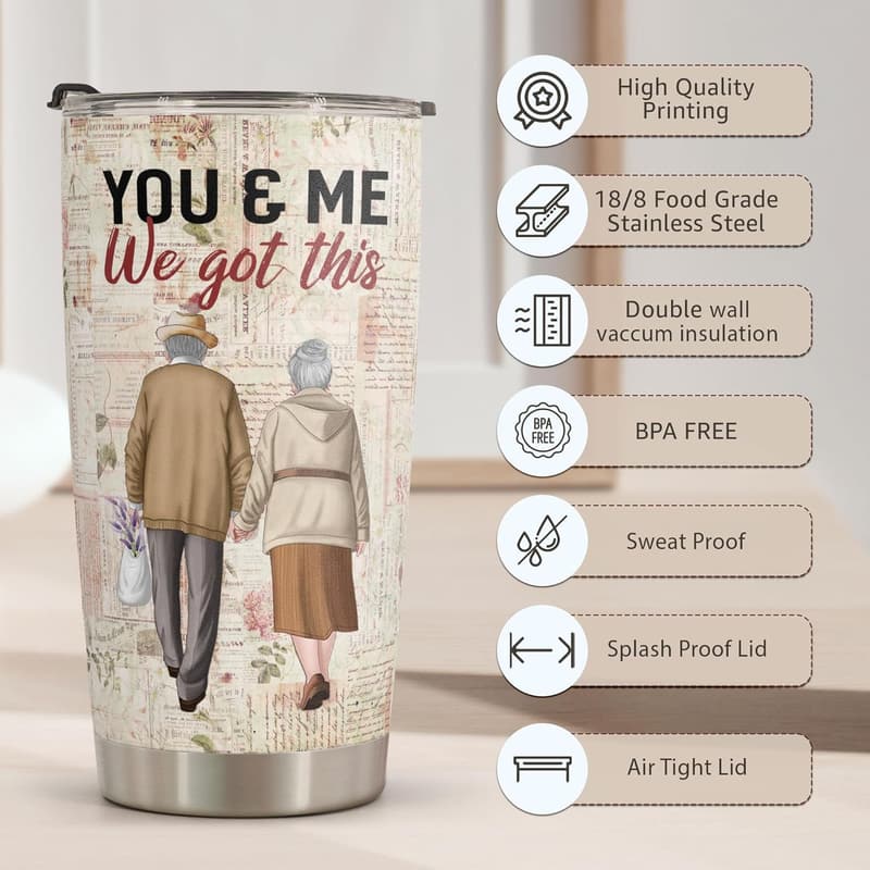 Valentine's Day Stainless Steel Tumbler for Her - 20oz