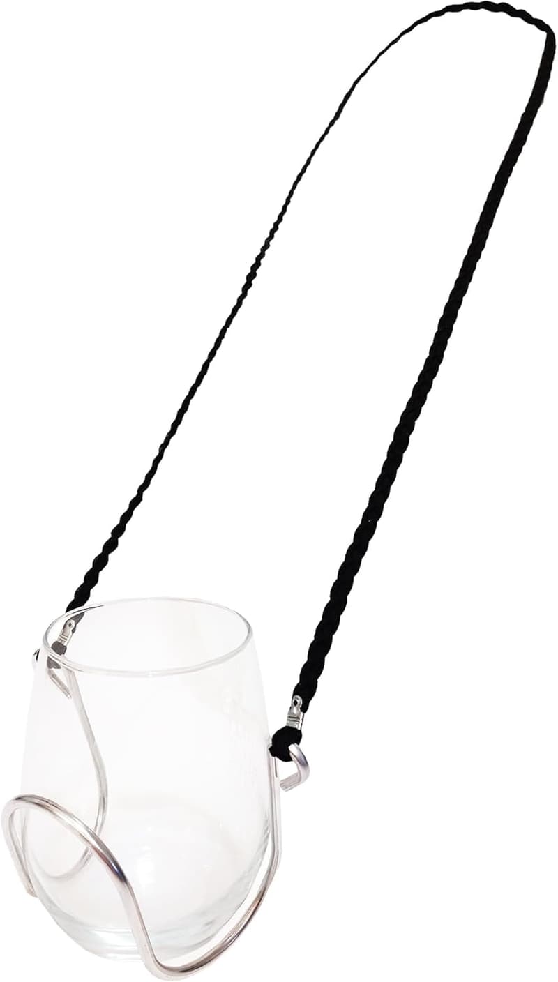 Portable Wine Glass Holder Necklace - Adjustable for Tastings & Festivals