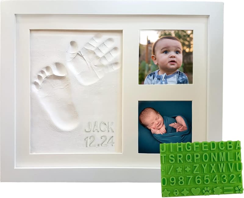 Newborn Hand & Footprint Keepsake Kit | Safe Clay & Wood Frame
