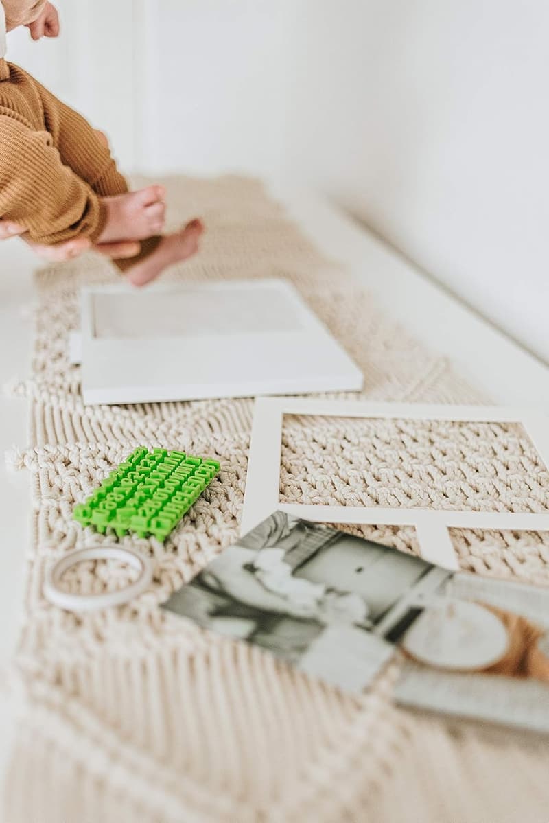 Newborn Hand & Footprint Keepsake Kit | Safe Clay & Wood Frame