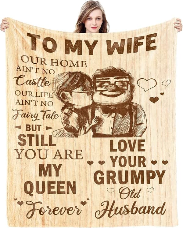 Wedding Anniversary Gift Blanket for Wife - Healing Thoughts