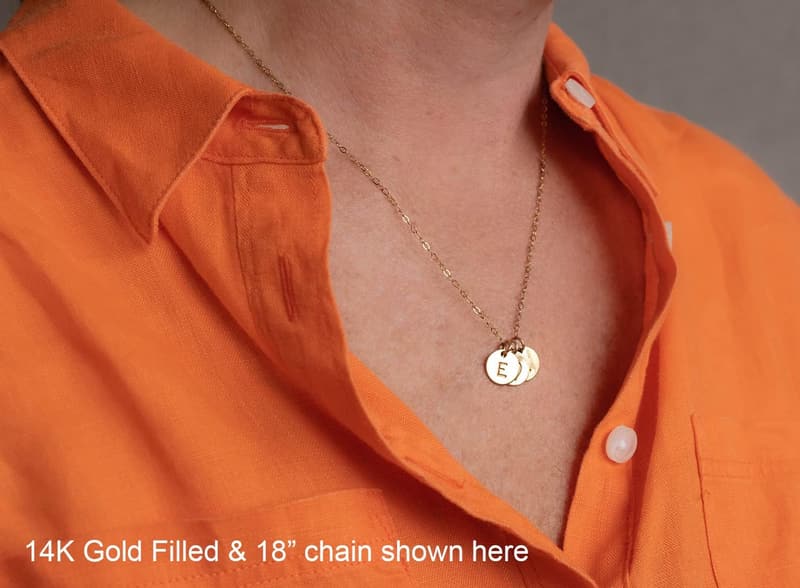 Personalized Initial Necklace for Women & Teens, Gold/Silver