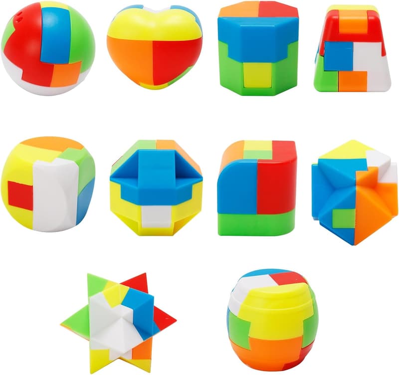 3D Sphere Puzzle Game - 20 Pcs Brain Teaser Set for Kids