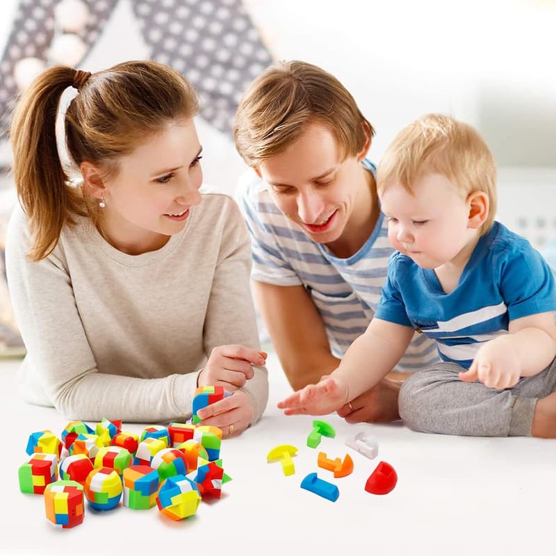 3D Sphere Puzzle Game - 20 Pcs Brain Teaser Set for Kids