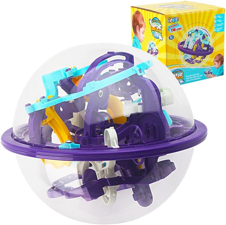 3D Interactive Maze Game Ball with 118 Obstacles for Kids