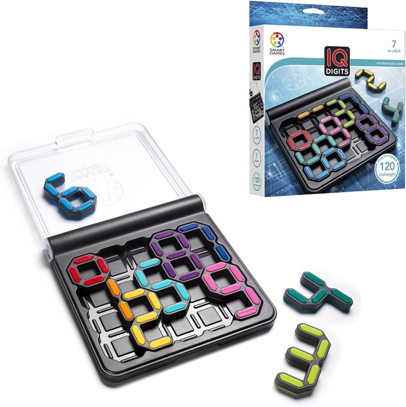 IQ Digits Math Deduction Travel Game for Ages 7+ - 120 Challenges