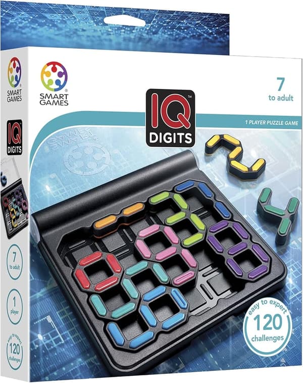 IQ Digits Math Deduction Travel Game for Ages 7+ - 120 Challenges