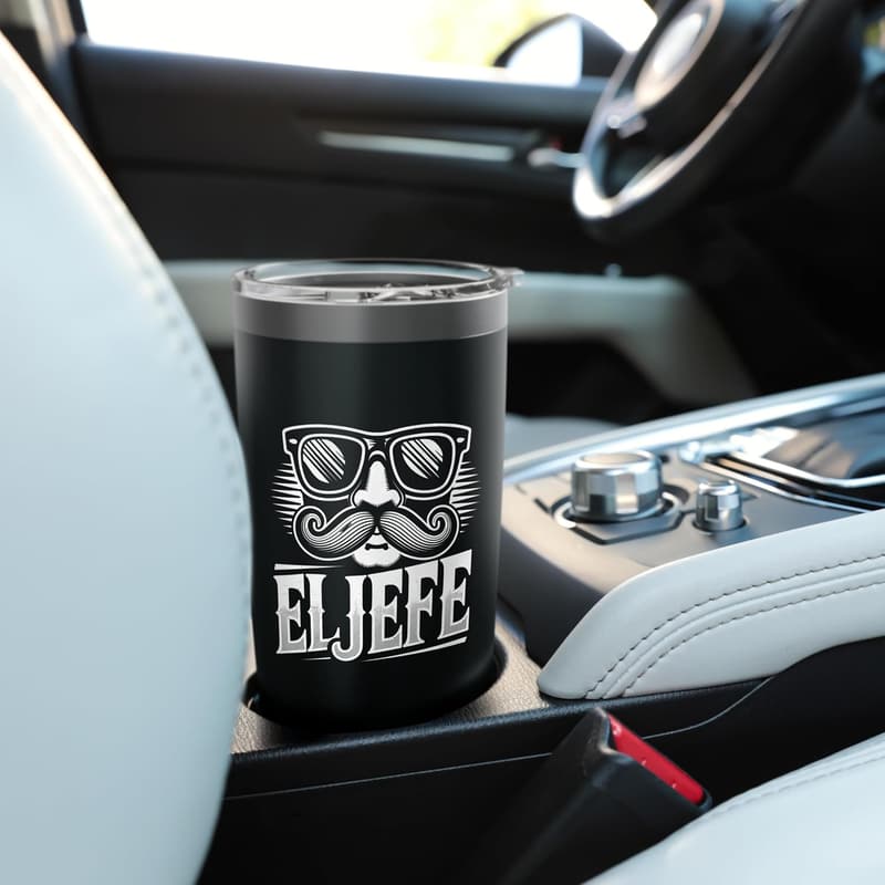 Funny Mustache Tumbler - Retro Design for Bosses