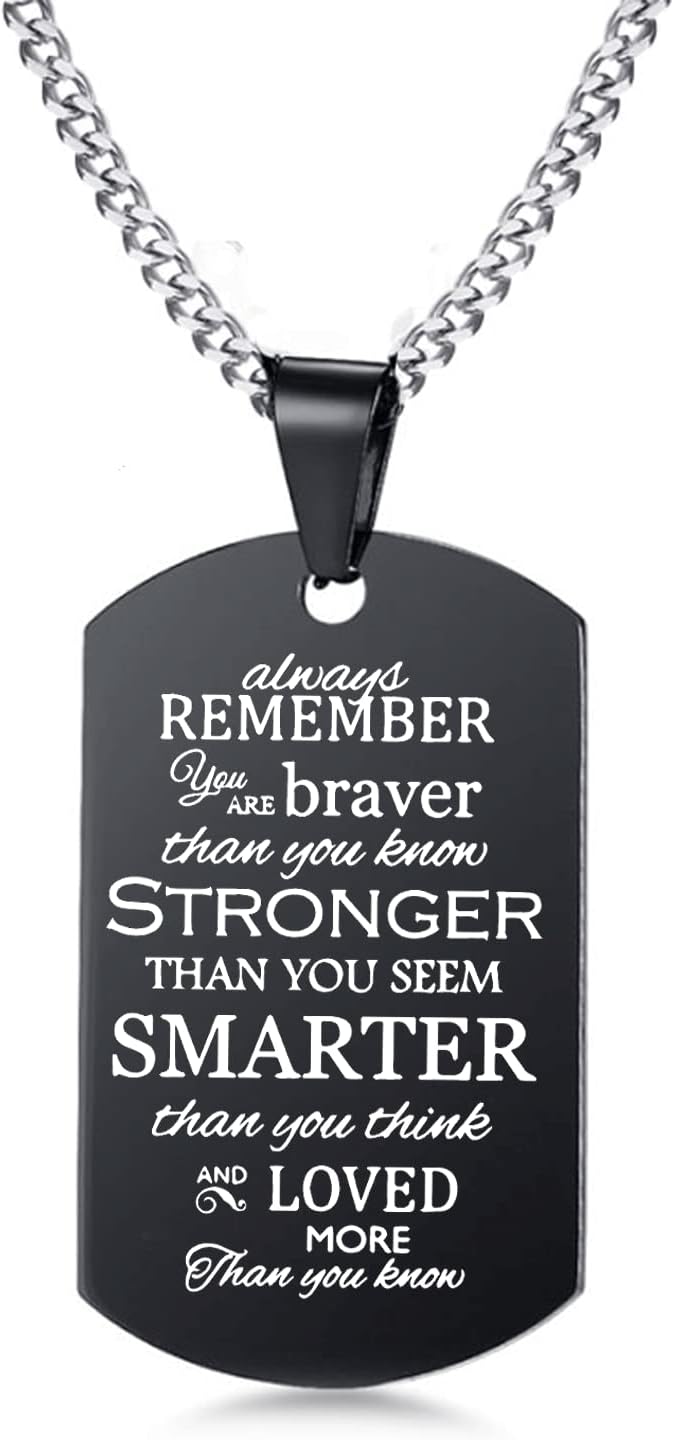Personalized Stainless Steel Dog Tag Necklace for Men
