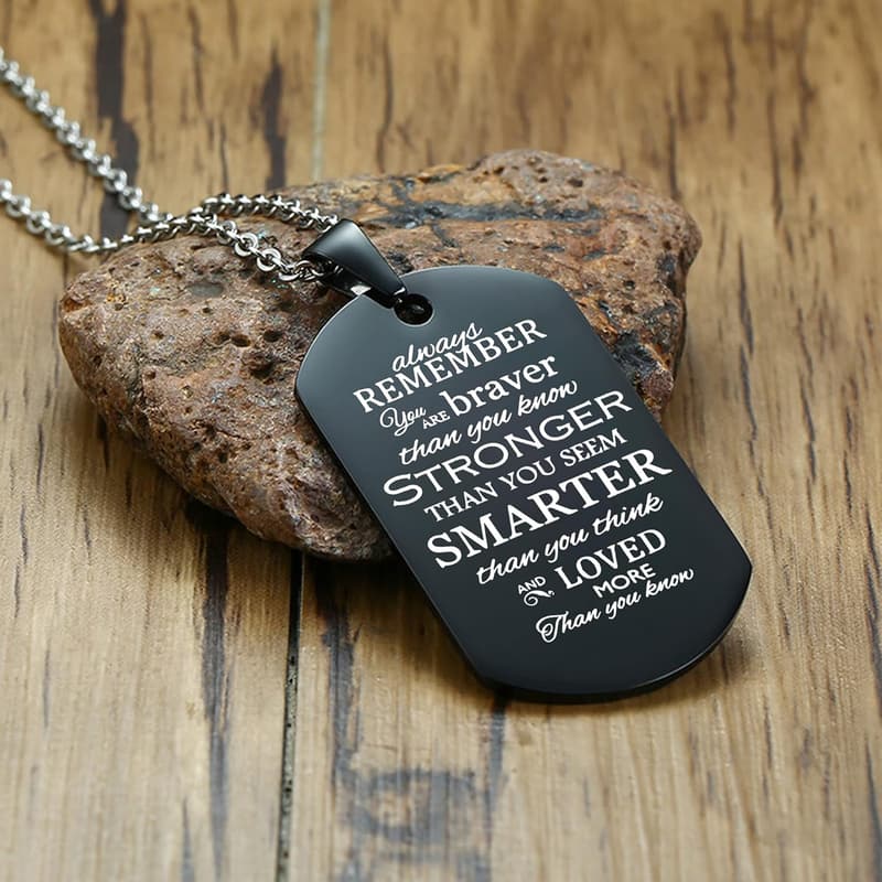 Personalized Stainless Steel Dog Tag Necklace for Men