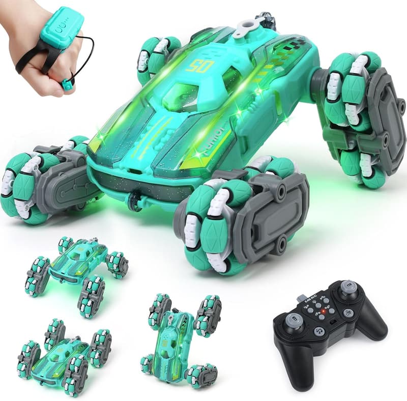Remote-Control Stunt Car for Kids Ages 6-14 with Lights & Music