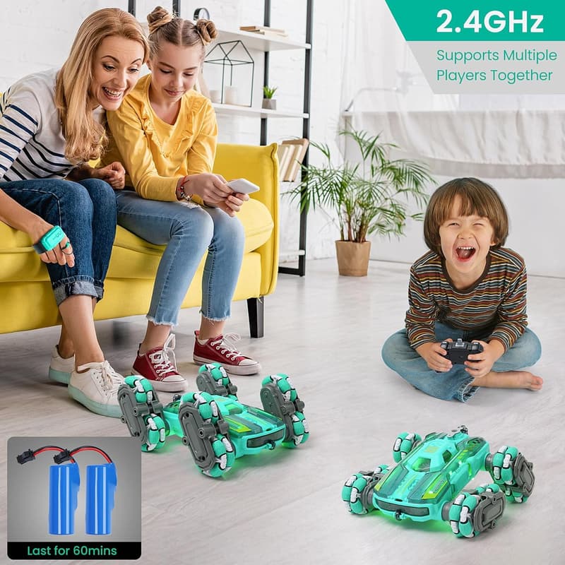 Remote-Control Stunt Car for Kids Ages 6-14 with Lights & Music