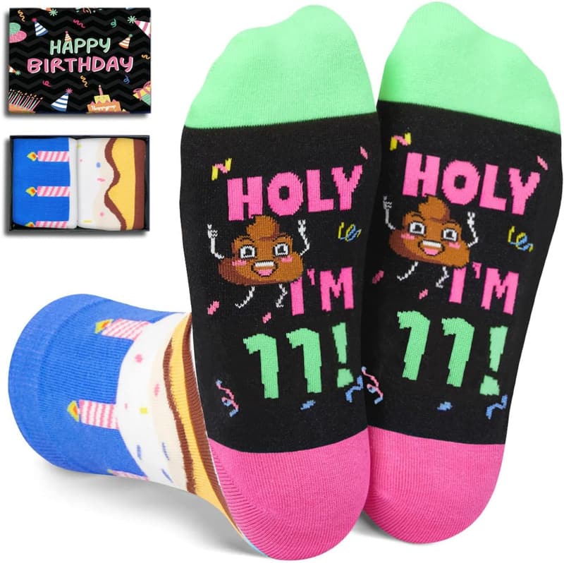 Birthday Socks for Kids Age 11-12 - Fun Gifts for Tweens