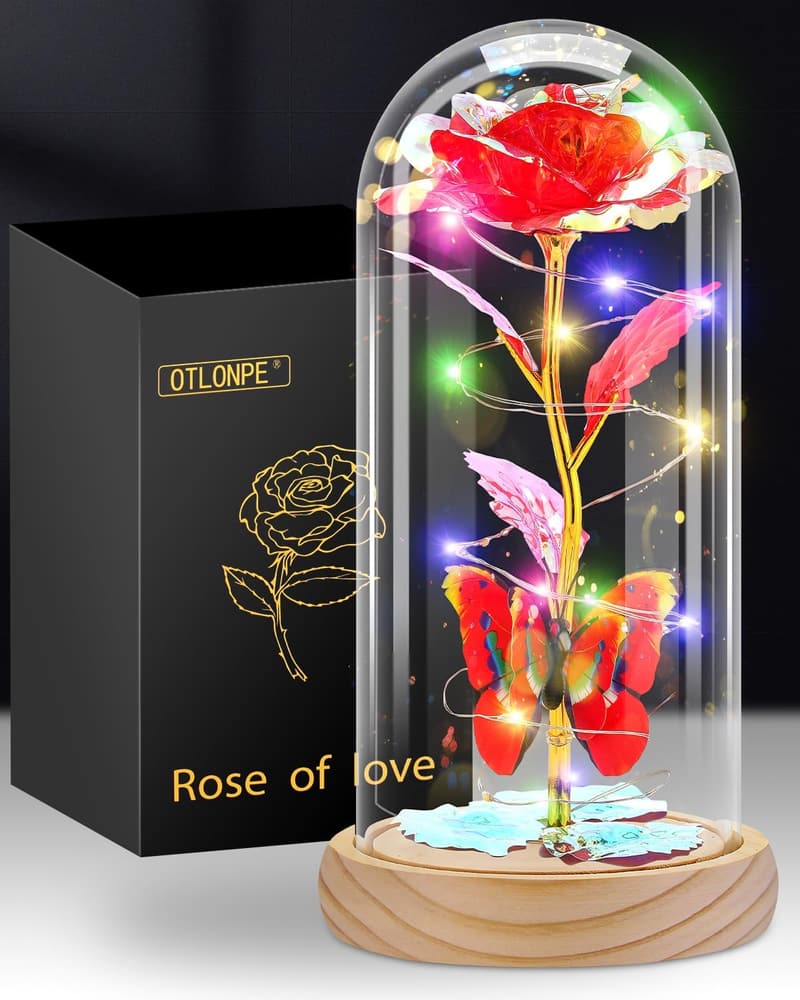 Handmade LED Glass Rose - Ideal Gift for Women