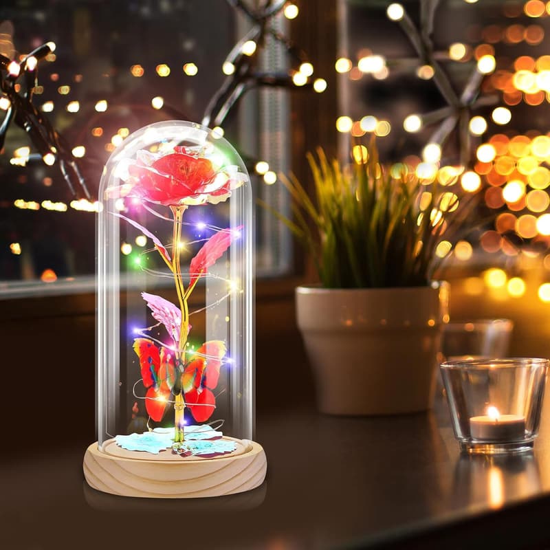 Handmade LED Glass Rose - Ideal Gift for Women