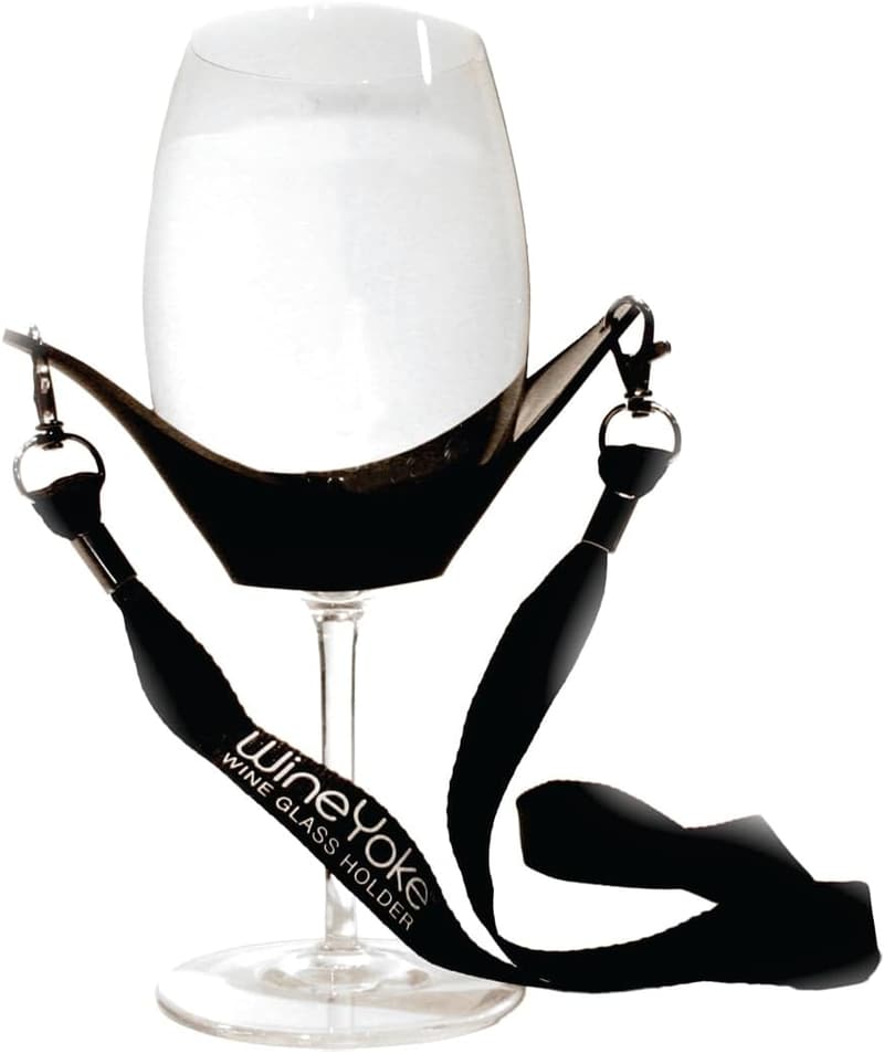 Adjustable Black Wine Glass Holder Necklace