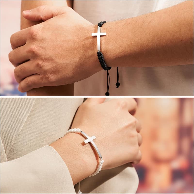 Matching Cross Bracelets for Couples - Perfect Gift for Any Occasion