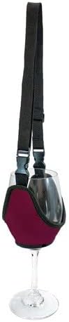 Burgundy Wine Glass Holder Necklace - Stemstrap