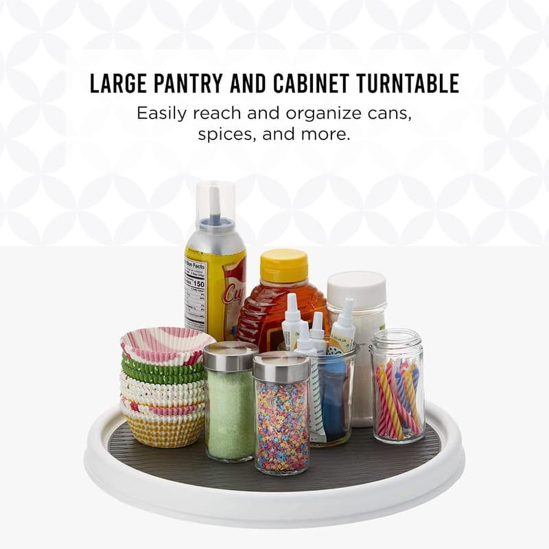 12-Inch Non-Skid Lazy Susan Turntable for Pantry Storage