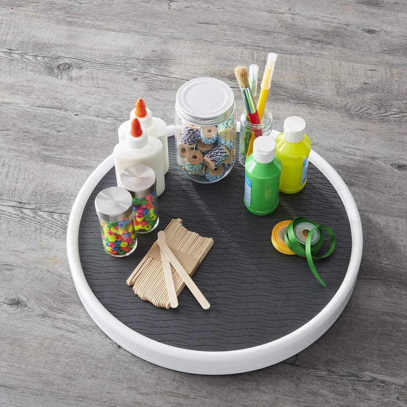 15-Inch Charcoal Lazy Susan Turntable for Pantry Organization