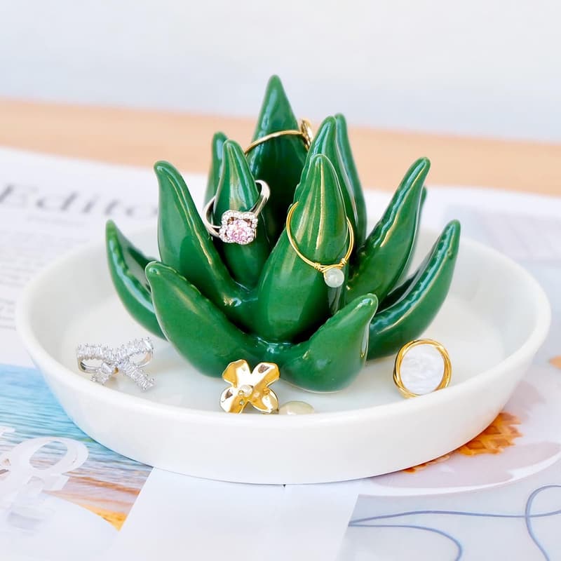 Cactus Succulent Ring Holder Dish - Gift for Women