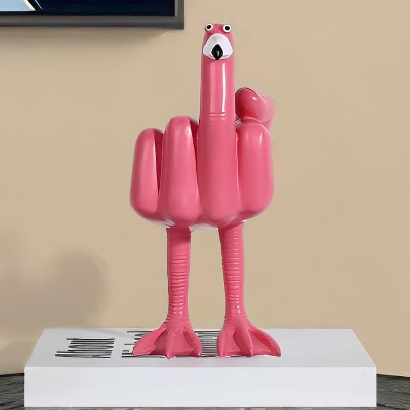 Quirky Pink Resin Flamingo Tabletop Decoration