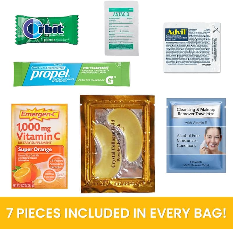 Bachelorette Party Hangover Kits - 10 Pre-Filled Supplies