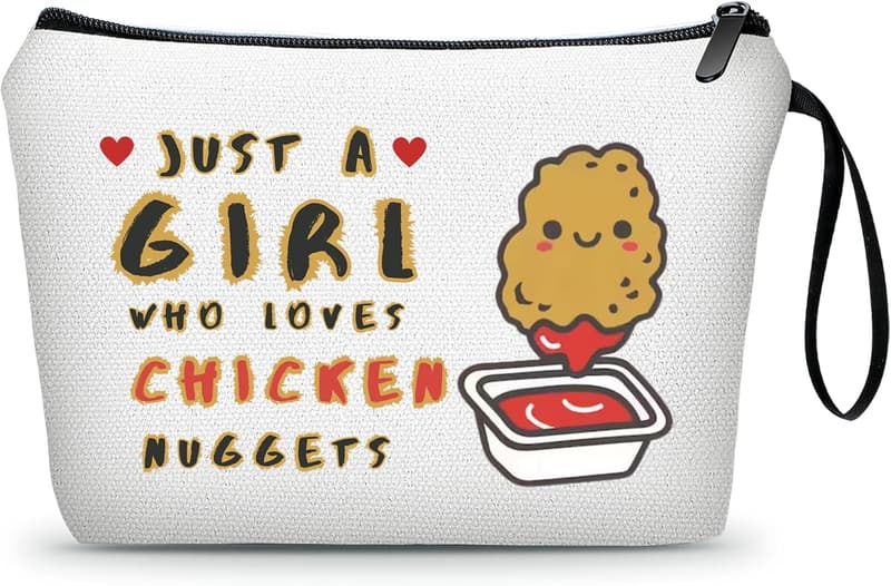 Funny Chicken Nugget Makeup Bag for Foodies and Friends