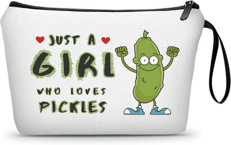 Funny Pickle Makeup Bag for Birthday Girls and Teens