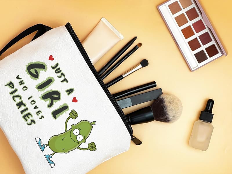 Funny Pickle Makeup Bag for Birthday Girls and Teens
