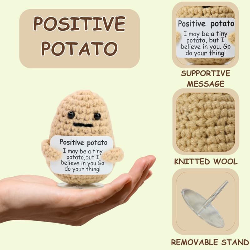 Emotional Support Potato Crochet – Cute Gift for Friends & Family