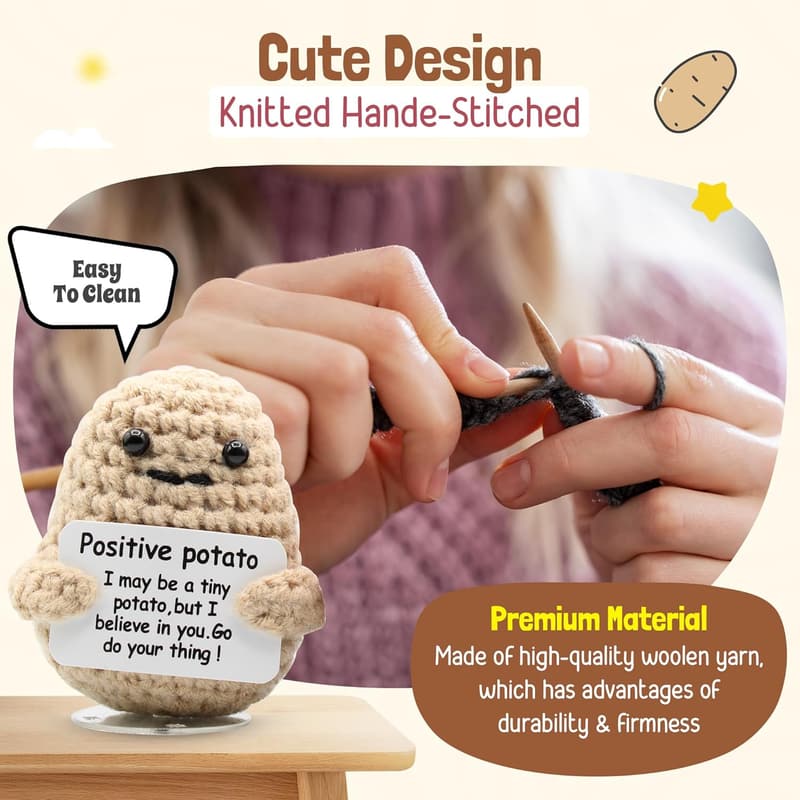 Emotional Support Potato Crochet – Cute Gift for Friends & Family