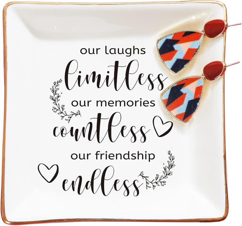 Friendship Jewelry Dish for Women - Unique Bestie Gift