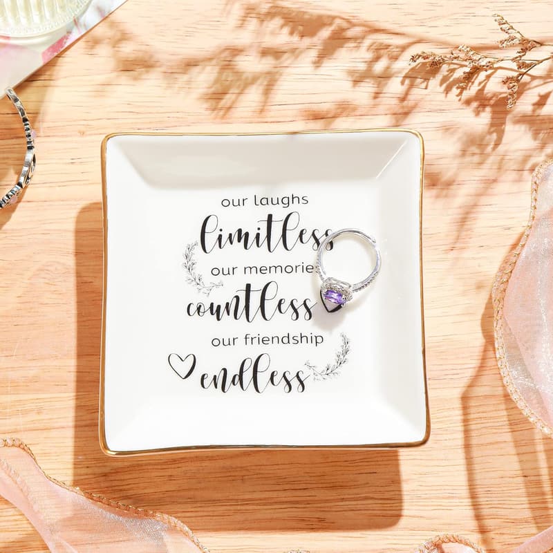 Friendship Jewelry Dish for Women - Unique Bestie Gift