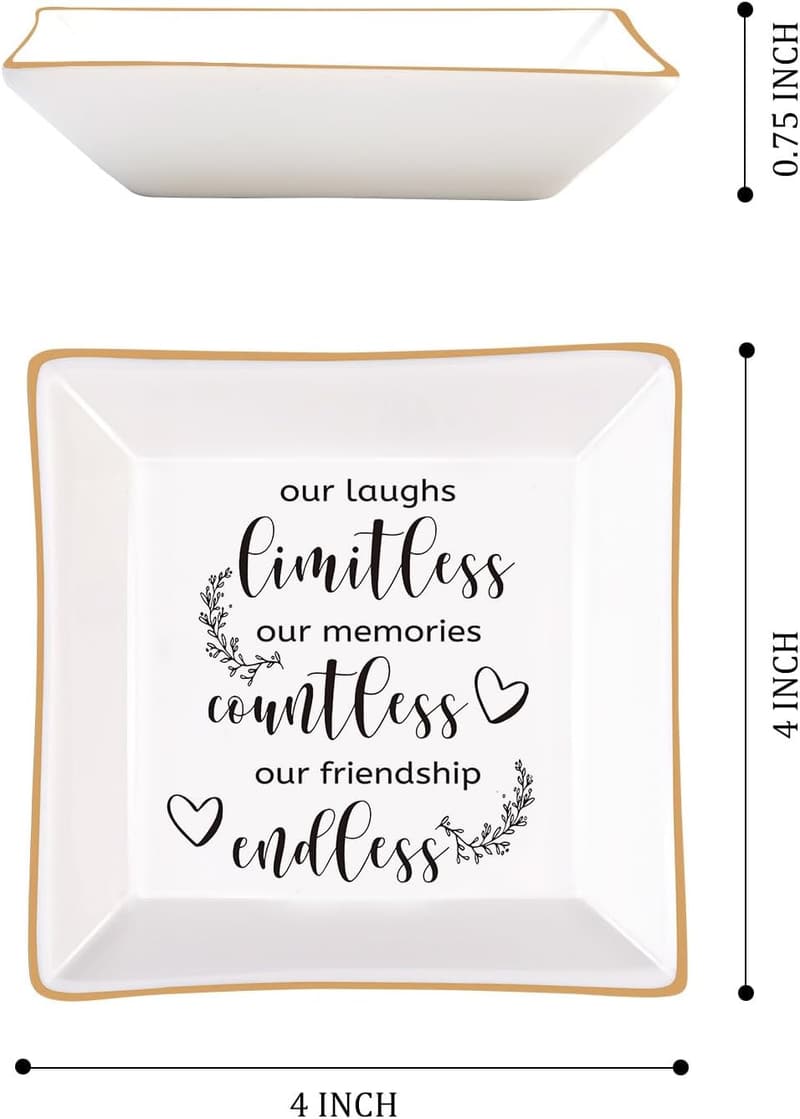 Friendship Jewelry Dish for Women - Unique Bestie Gift