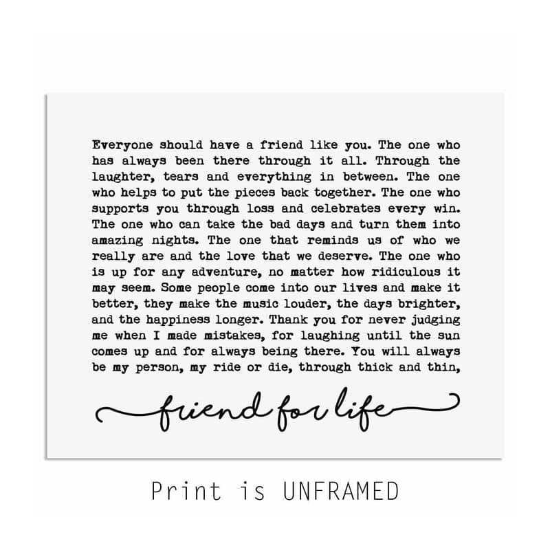 Special Friend Typography Wall Art Print (8x10 inch)