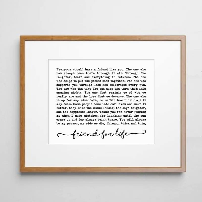 Special Friend Typography Wall Art Print (8x10 inch)