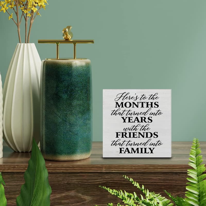 Friendship Wooden Box Sign Decor for Besties and Friends
